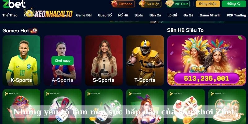 Những yếu tố làm nên sức hấp dẫn của sân chơi Zbet